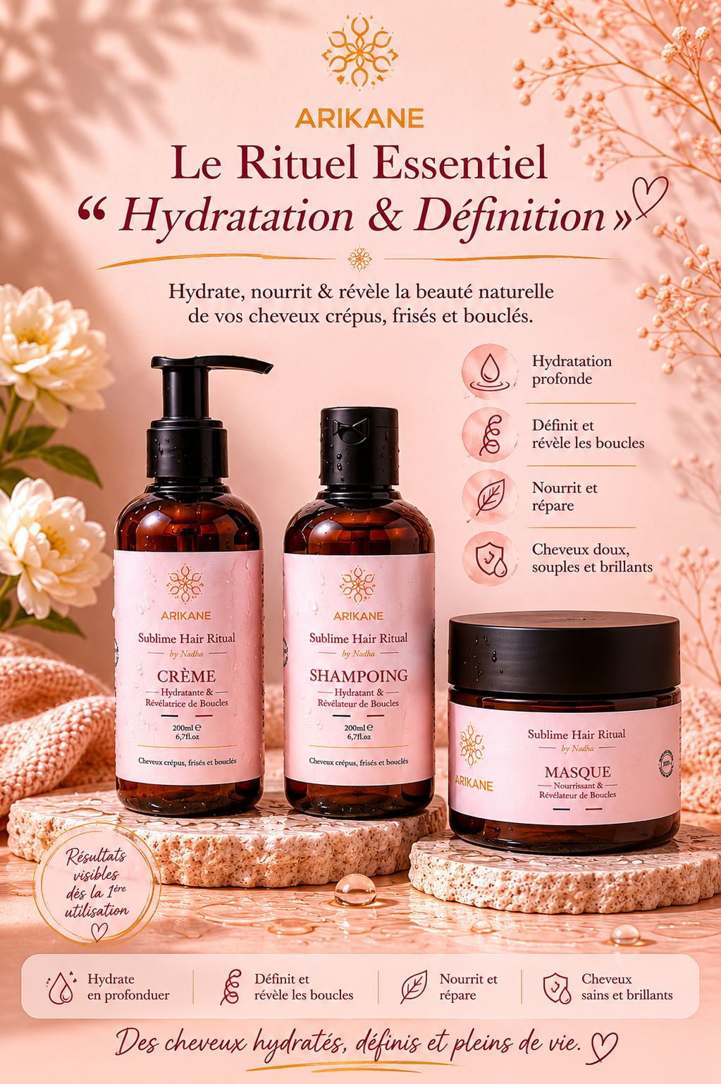 Pack 1 : Le Rituel Essentiel "Hydratation et defintion''