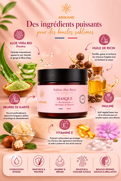 Masque nourrissant et révélateur de boucles