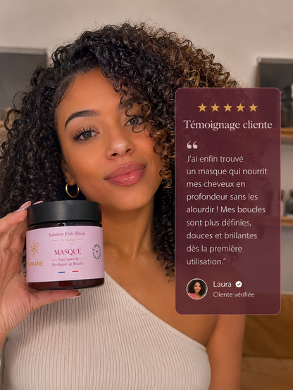 Masque nourrissant et révélateur de boucles