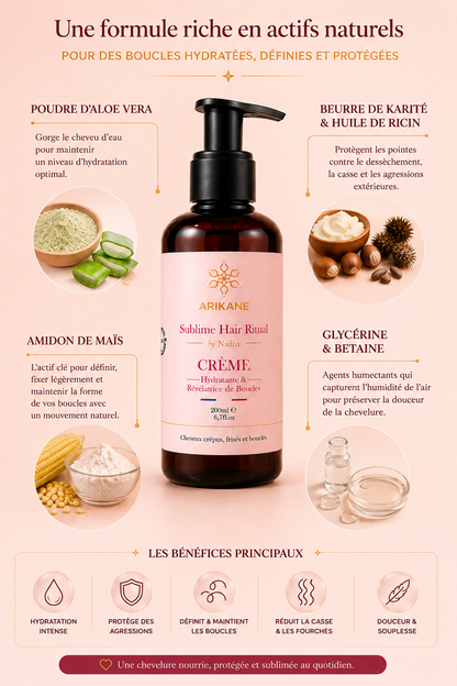 La crème hydratante et révélatrice de boucles